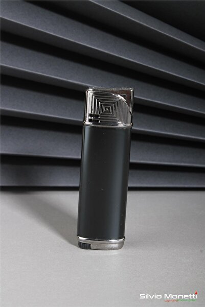 Silvio Monetti Siyah Özel Tasarım Gazlı Çakmak 24CSM836MR01
