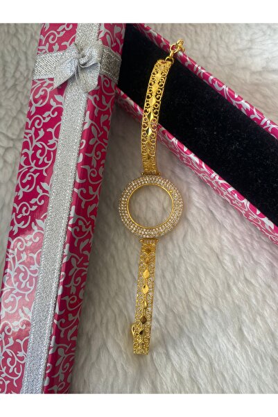 gülen dm Altın kaplama yarım takmalık kelepçe model bilezik