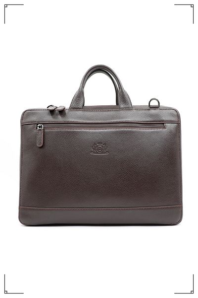 Derimo Leather حقيبة كمبيوتر محمول وحقيبة من الجلد الطبيعي
