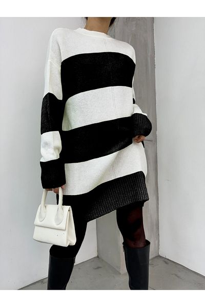 Modamorfo Thick Striped Knitwear Tunic