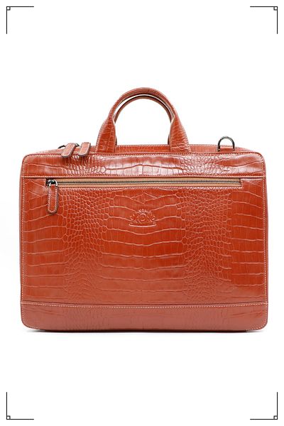 Derimo Leather حقيبة كمبيوتر محمول وحقيبة من الجلد الطبيعي