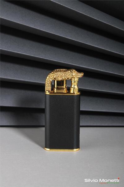 Silvio Monetti Siyah Timsah Model Gazlı Çakmak 24CSM801AMR01
