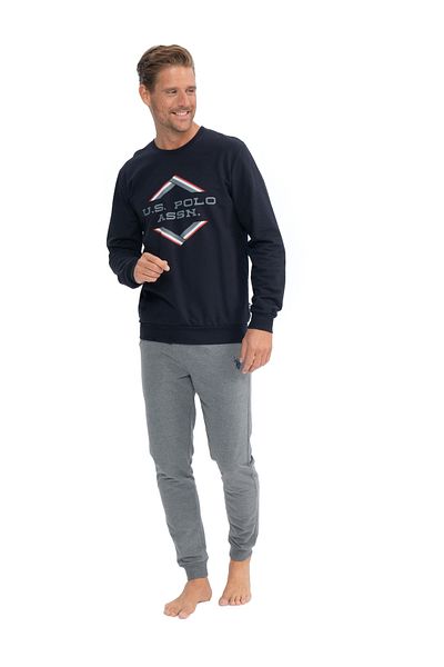 U.S. Polo Assn. Πόλο Ασν. Ανδρικά εμπριμέ ρούχα - Ελαστικά πόδια Home 11KBR.BO1NN.I.8EC.8.LY1DE8.MRKM