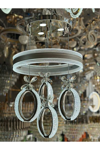 Led Luxury Led Chandelier with 4 Pendant Lamp Chandelies 3 Light Options