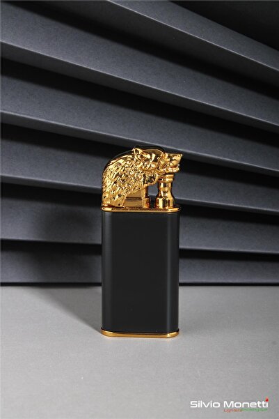 Silvio Monetti Siyah Kurt Model Gazlı Çakmak 24CSM801DMR01