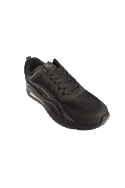 LUTTOON 4184-24 Ανδρικό Ανατομικό Δερμάτινο Sneaker - Σόλα Memory, Μαύρο Καπν...