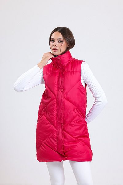 Nesil Zigzag Cut-Out Women's Puffer Vest
