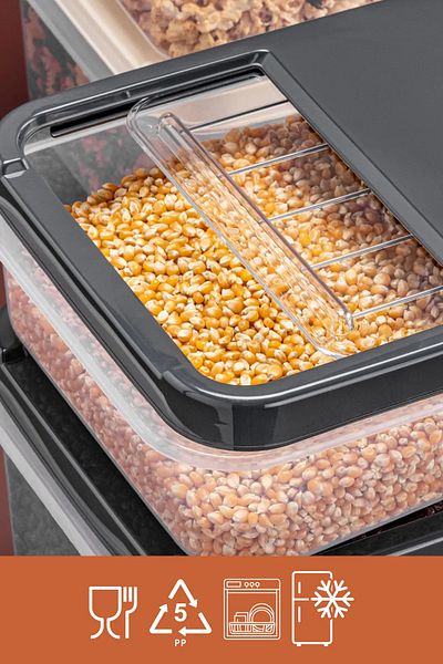 welcomein 15 Lt Capacity 2-Piece Mega Size Storage and Refrigerator Storage Set with Sliding Sliding Lid