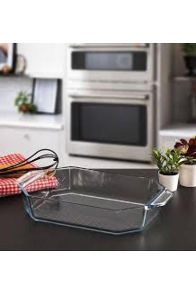 Paşabahçe Pasabahce Borcam Rectangular Glass Oven Tray, 2.7 L