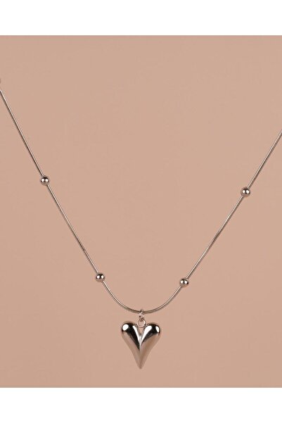 Portakal Esintisi الفولاذ المقاوم للصدأ دوريكا سلسلة القلب قلادة