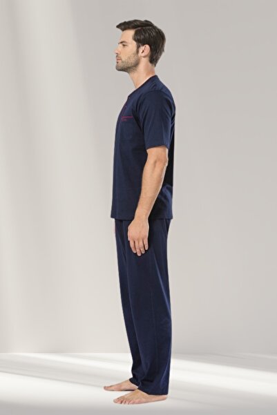 Pierre Cardin Erkek Lacivert Bordo Renk Alternatifli  3 lü Pijama Takımı