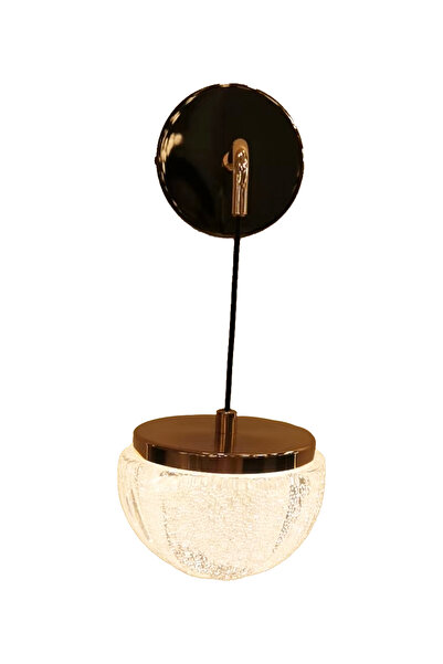 Apliqa Derem Siyah Gold 8 Watt Kristal Taşlı Salon Led Aplik