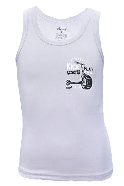 Onurel Boy's 5 Pack Mixed Color Scooter Printed Lycra Tank Top