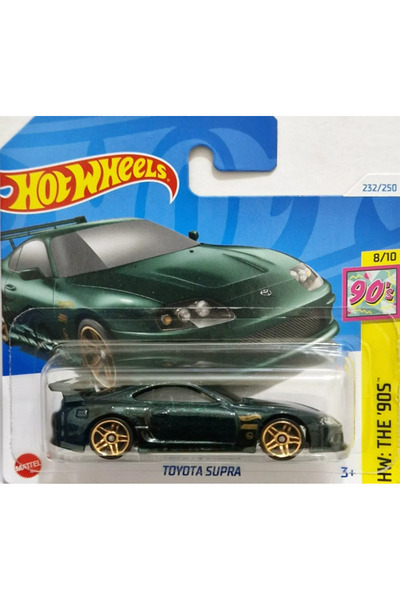 HOT WHEELS 2024 Tekli Araba Toyota Supra Yeşil Altın Renk Jant