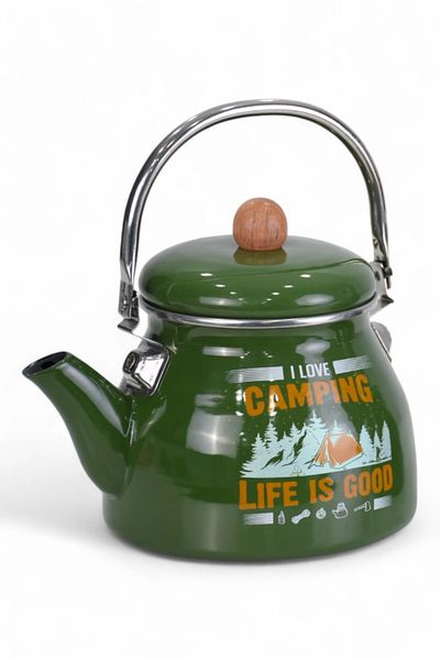 PR HOME Camping Enamel Teapot Kettle Large 2.1 Lt