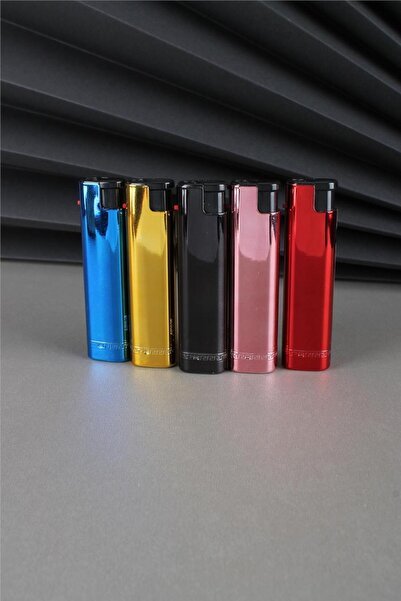 Silvio Monetti Gazlı Özel Tasarım Renkli Alevli Çakmak Mavi 24smc059r04