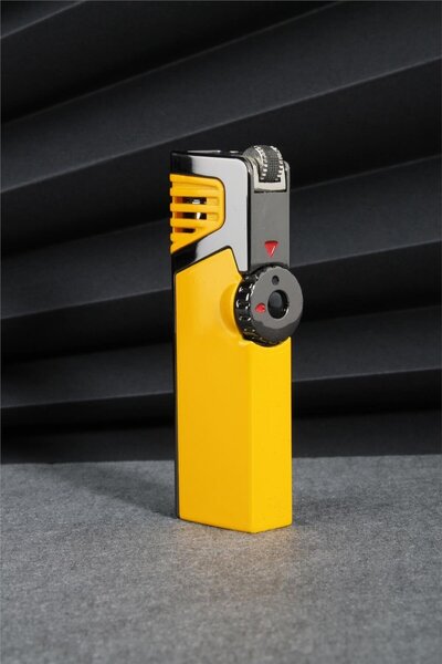 Silvio Monetti Sarı Renk Üç Pürmüzlü Vanalı Gazlı Çakmak 24CSM692TR01