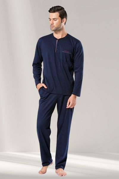 Pierre Cardin Ανδρικό σετ πιτζάμες Navy Blue Claret Red Color Alternative