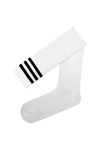 CARNAVAL SOCKS Чорапи над коляното с черен кръг и бял шарка