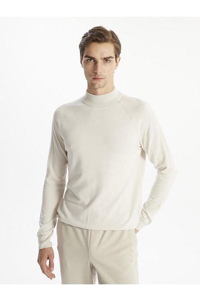 LC Waikiki Half Turtleneck Long Sleeve Men's Knitwear Sweater