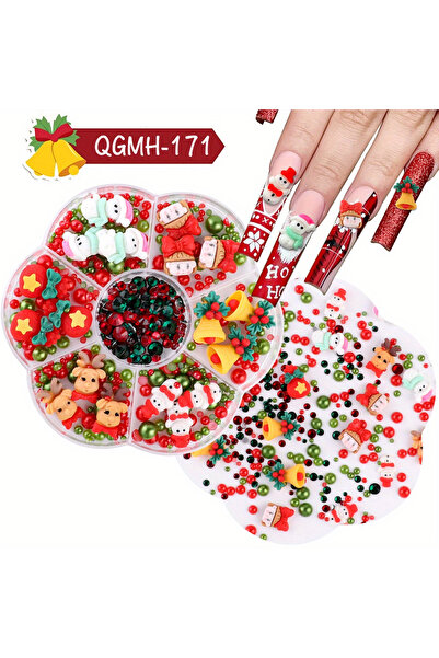 Venalisa Protez Tırnak Nail Art Süslemeleri Yılbaşı Figürler Qgmh-171