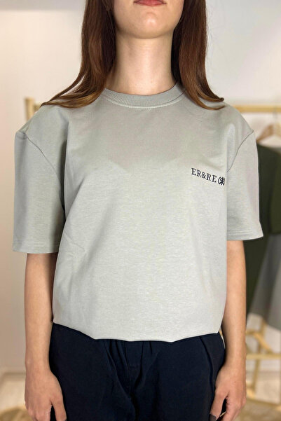 ER RE Unisex Gray Short Sleeve Crew Neck T-Shirt (with Logo)