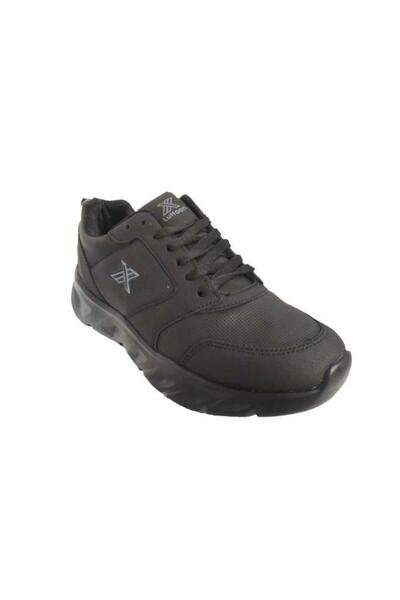 LUTTOON 4154-24 Δερμάτινο Ανατομικό Μαύρο Καπνιστό Γυναικείο Sneaker - Σόλα M...