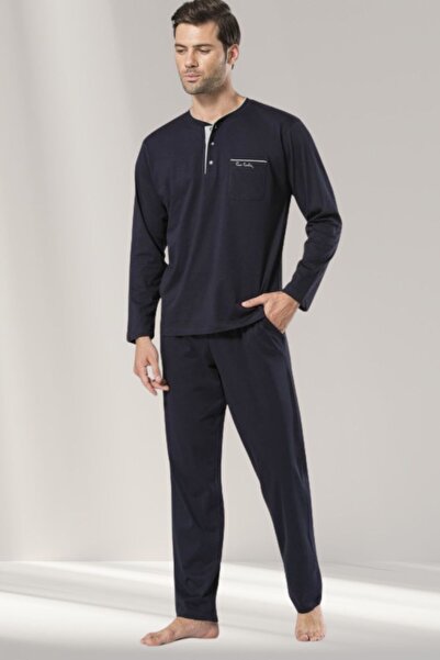 Pierre Cardin Erkek Uzun Roblu  5'li Damat Çeyiz Seti Uzun ve Şortlu Pijama Takımı, Şortlu