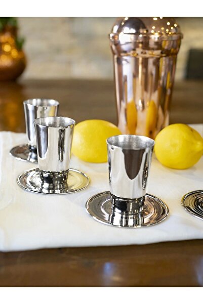 Bakır Concept COPPER SHOT CUP MEXICO SILVER COLOR 2-PACK