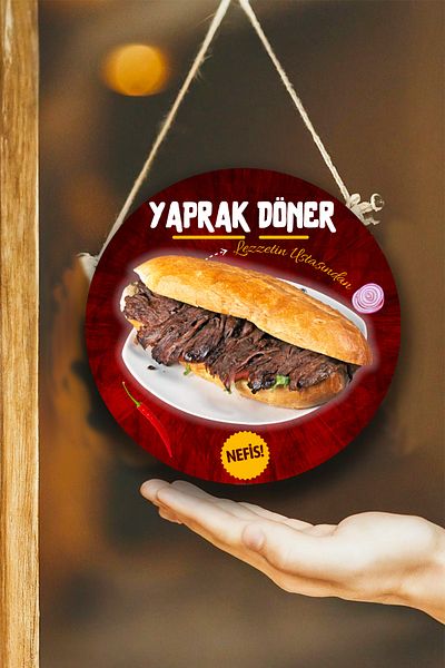 Nod Single Sided Welcome Sign for Meat Swivel Hall, Swivel Shop Door Wall Painting Board Ornament Decor