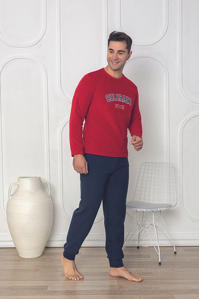 Sude HOMEWEAR طقم بيجامة من الصوف للرجال