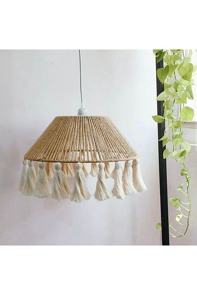 Tasarı Sanatı Home Decoration Lighting Macrame Nordic Rustic Style Bohemian Chandelier (Lampholder Included)