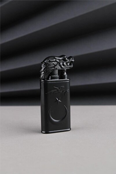 Silvio Monetti Siyah Kabartmalı Türkiye Yazılı Ve Türk Bayrağı Çakmak 24CSM92...