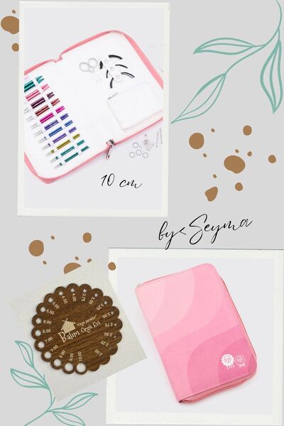 BALIM ÖRGÜ EVİ مجموعة أسياخ الخط الملكي Knitpro Zing مقاس 10 سم