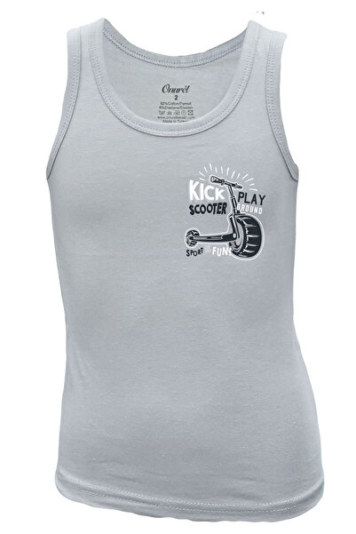Onurel Boy's 5 Pack Mixed Color Scooter Printed Lycra Tank Top