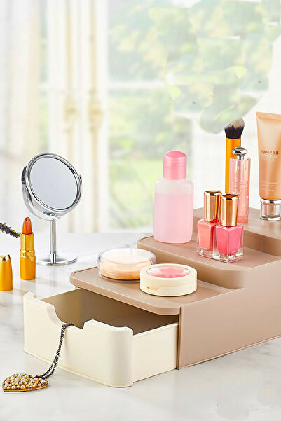 CT STONES Organizator compact cu sertar și suport - Organizator de machiaj