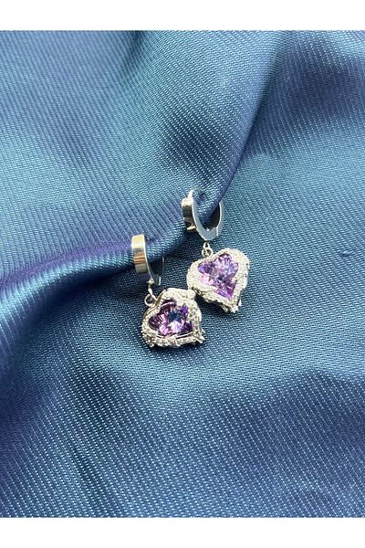 Lavienta Gold & Silver Ocean Heart Steel Earrings