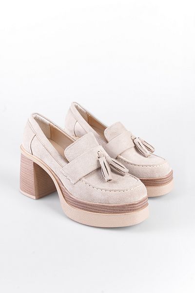 Capone Outfitters Дамски мокасини със среден ток и пискюли
