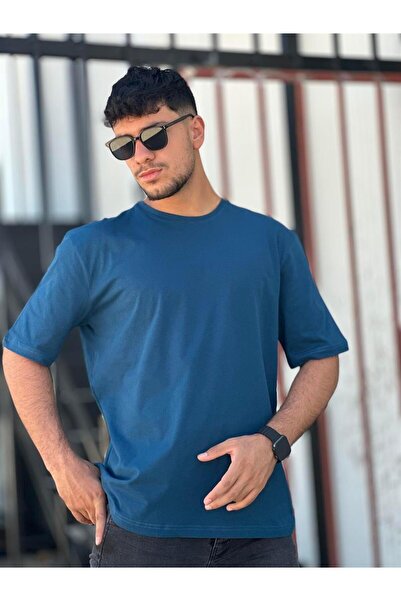 Miron Μπλουζάκι με κοντό μανίκι σε χρώμα βενζίνης - Τυπωμένο πέπλο στην πλάτη - 2307