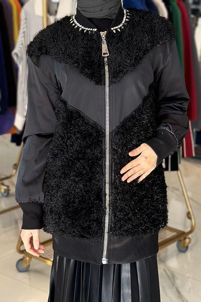 Missemramiss Μπουφάν Bomber Black Stone - 4691