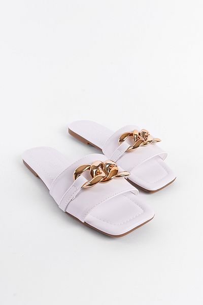 Capone Outfitters Damen-Hausschuhe mit Ketten-Einzelstreifen