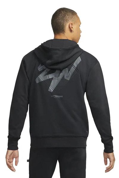 Nike Мъжки суитшърт Jordan Zion с цип и качулка, черен