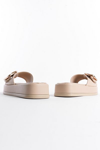 Capone Outfitters Damen-Hausschuhe mit Keilabsatz und Schnalle