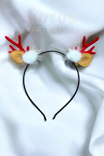 Huzur Party Store Coroană de Anul Nou elegantă cu design de coară de cerb roș...