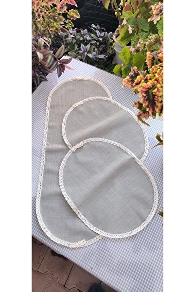 MODATU 3 parça oval yatak odası takımı/ pamuklu güpürlü