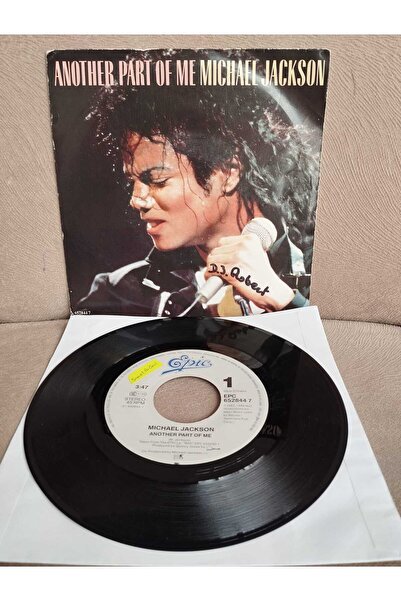 Plakperest Michael Jackson – Another Part Of Me - 1988 Hollanda Basım 45 lik ...