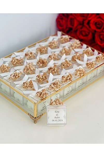 Genel Markalar 10 adet Hediyelik kutulu mum, çiçekli, nikah şekeri, doğum, sü...