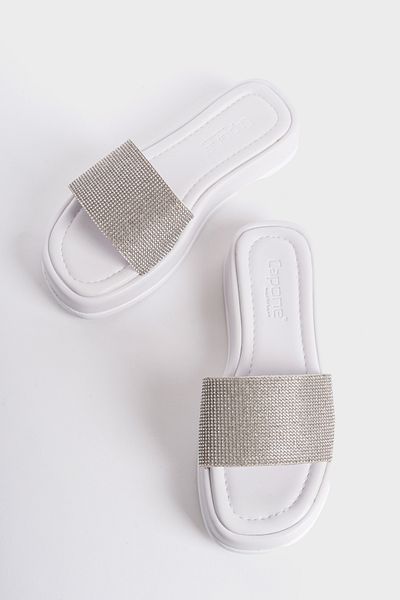 Capone Outfitters Damen-Hausschuhe mit Keilabsatz und einzelnem Riemen