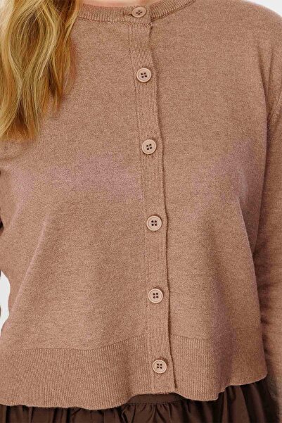 Hooopstore Premium Crew Neck Mink Knitwear Ζακέτα