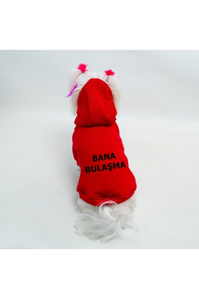 Buddy Store Cat & Dog Outfit Dresses Clothes Sweat - Don'T Mess with Me Printed Red Sweat